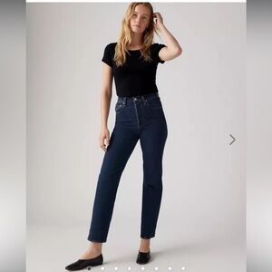 Levi’s RIBCAGE STRAIGHT ANKLE WOMEN'S JEANS, size 27, Dark wash